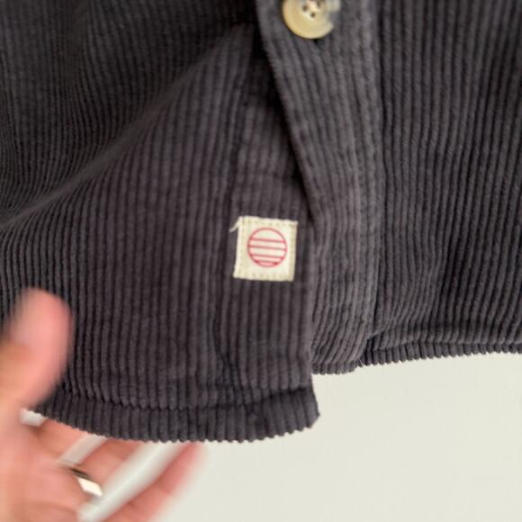 Marine Layer Shirt Mens Small Gray Max Broken In Corduroy Overshirt Shacket Gorp - Picture 5 of 12